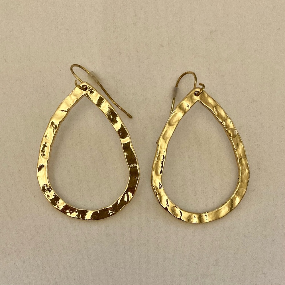 Gold Vintage Hammered Gold Hoops